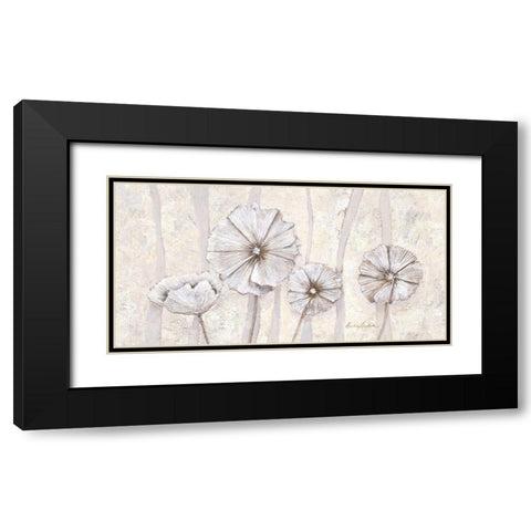 Pearl Poppies Black Modern Wood Framed Art Print with Double Matting by Ancilotti, Claudia