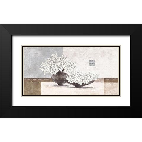 Diamonds and Pearls Black Modern Wood Framed Art Print with Double Matting by Ancilotti, Claudia
