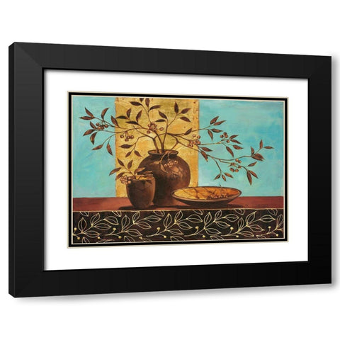 Leaf Lounge Black Modern Wood Framed Art Print with Double Matting by Ancilotti, Claudia