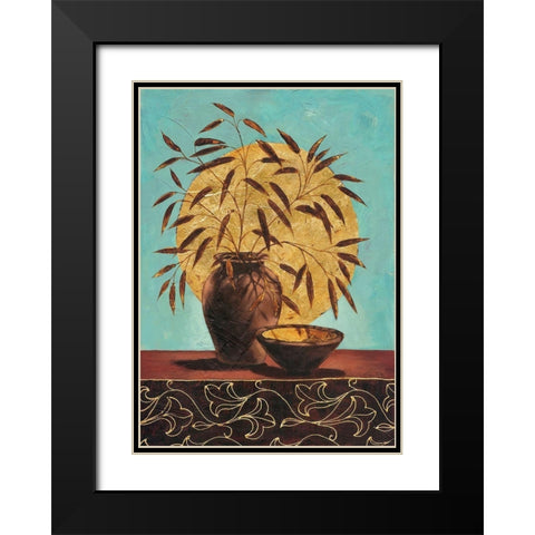 Bamboo Lounge Black Modern Wood Framed Art Print with Double Matting by Ancilotti, Claudia