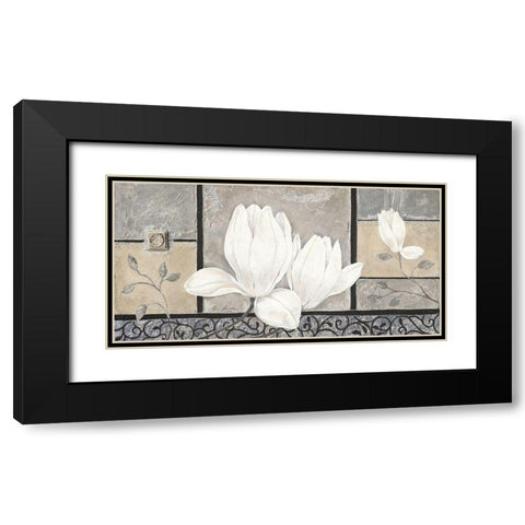 Baroque Magnolia Black Modern Wood Framed Art Print with Double Matting by Ancilotti, Claudia