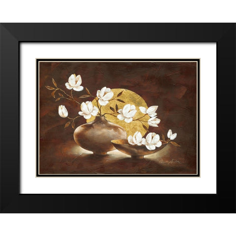 Golden Sunset Black Modern Wood Framed Art Print with Double Matting by Ancilotti, Claudia
