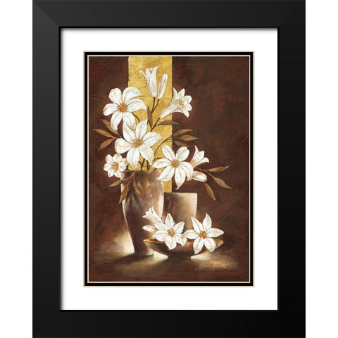 Golden Lily Black Modern Wood Framed Art Print with Double Matting by Ancilotti, Claudia