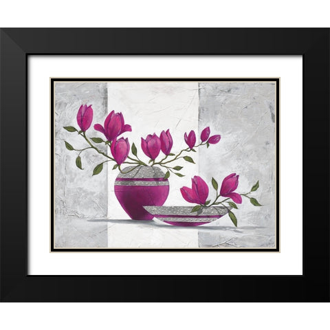 Leonida Black Modern Wood Framed Art Print with Double Matting by Ancilotti, Claudia