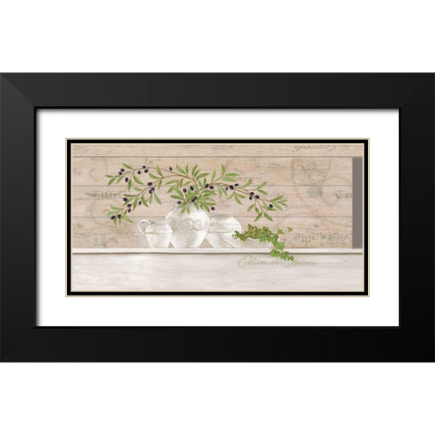 Oliva di Toscana Black Modern Wood Framed Art Print with Double Matting by Ancilotti, Claudia