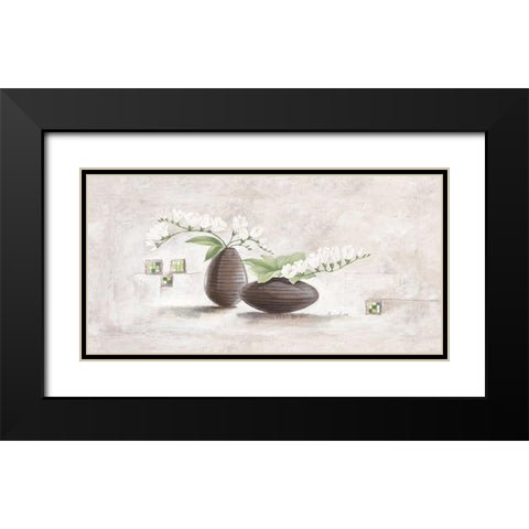 Cassic Green Black Modern Wood Framed Art Print with Double Matting by Ancilotti, Claudia