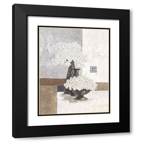 Silver Pearl Black Modern Wood Framed Art Print with Double Matting by Ancilotti, Claudia