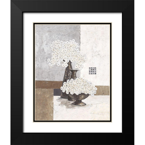 Silver Pearl Black Modern Wood Framed Art Print with Double Matting by Ancilotti, Claudia