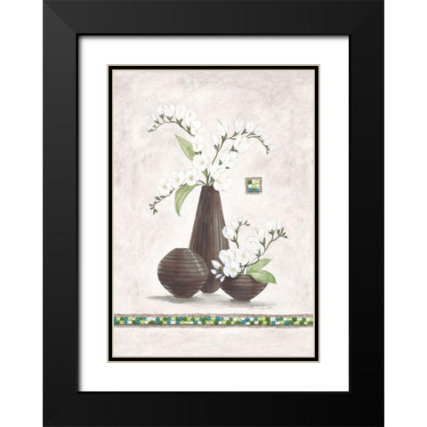Secret Garden II Black Modern Wood Framed Art Print with Double Matting by Ancilotti, Claudia