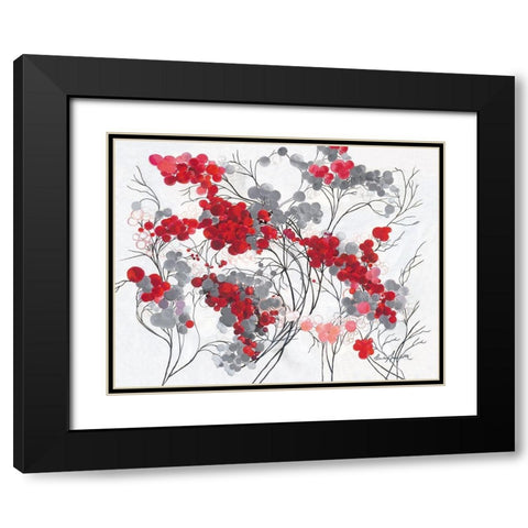 Bubbletree Black Modern Wood Framed Art Print with Double Matting by Ancilotti, Claudia