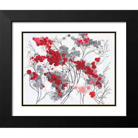 Bubbletree Black Modern Wood Framed Art Print with Double Matting by Ancilotti, Claudia