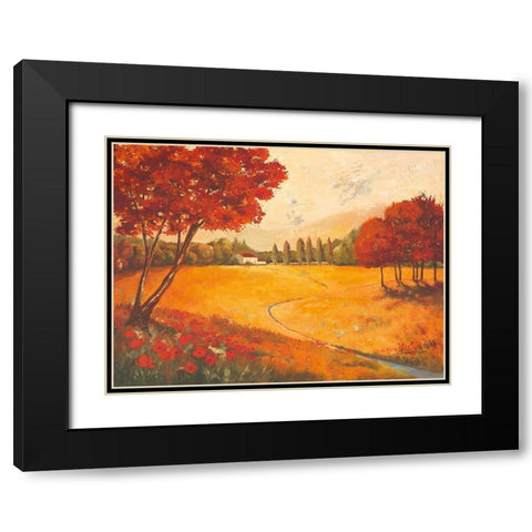 Indian Summer Black Modern Wood Framed Art Print with Double Matting by Ancilotti, Claudia