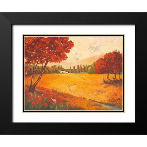 Indian Summer Black Modern Wood Framed Art Print with Double Matting by Ancilotti, Claudia