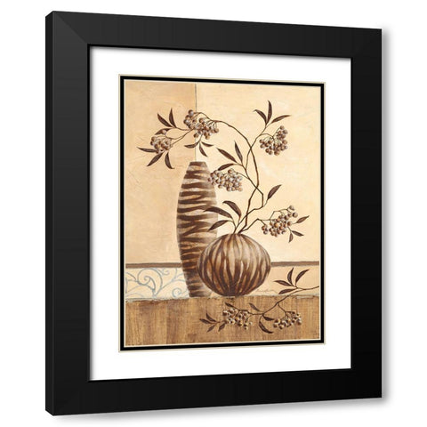 Nairobi Black Modern Wood Framed Art Print with Double Matting by Ancilotti, Claudia