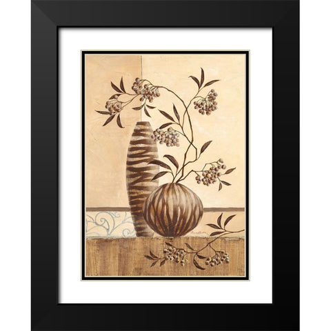 Nairobi Black Modern Wood Framed Art Print with Double Matting by Ancilotti, Claudia