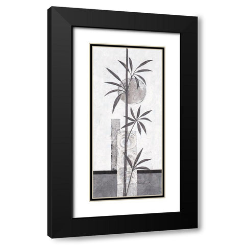 Silver Bamboo I Black Modern Wood Framed Art Print with Double Matting by Ancilotti, Claudia
