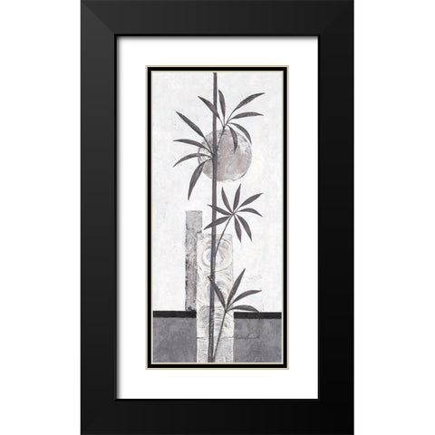 Silver Bamboo I Black Modern Wood Framed Art Print with Double Matting by Ancilotti, Claudia