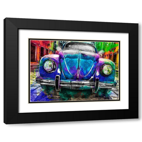 Beatle Black Modern Wood Framed Art Print with Double Matting by Henk van Gog