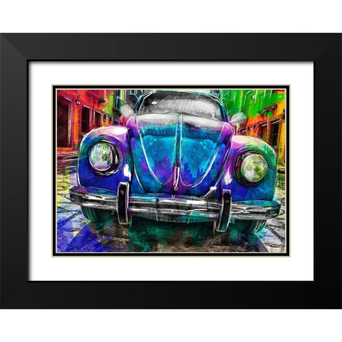 Beatle Black Modern Wood Framed Art Print with Double Matting by Henk van Gog