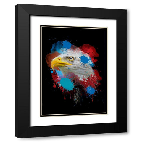 Eagle Black Modern Wood Framed Art Print with Double Matting by Henk van Gog