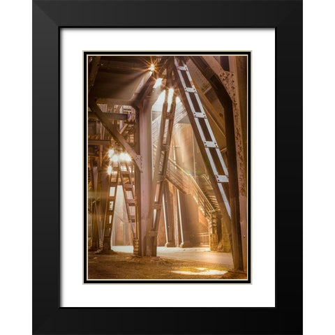 Factory 1 Black Modern Wood Framed Art Print with Double Matting by Henk van Gog