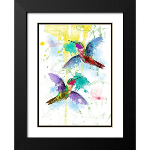 Kolibri Black Modern Wood Framed Art Print with Double Matting by Henk van Gog