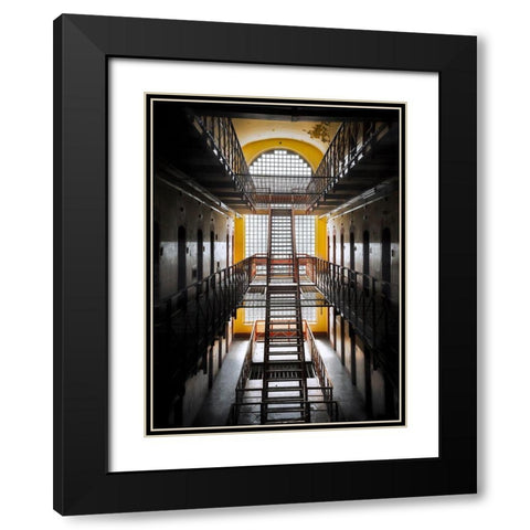 Prison 1 Black Modern Wood Framed Art Print with Double Matting by Henk van Gog