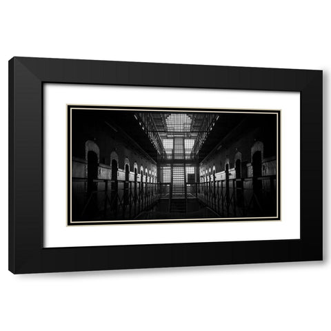 Prison 2 Black Modern Wood Framed Art Print with Double Matting by Henk van Gog