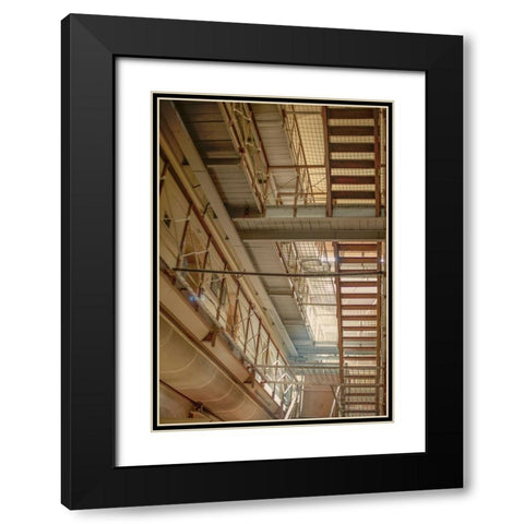 Prison 3 Black Modern Wood Framed Art Print with Double Matting by Henk van Gog