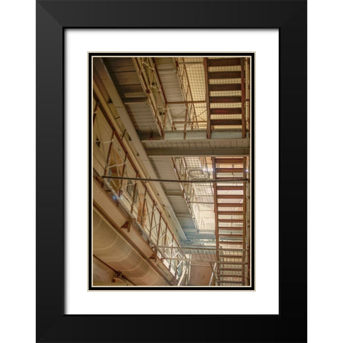 Prison 3 Black Modern Wood Framed Art Print with Double Matting by Henk van Gog