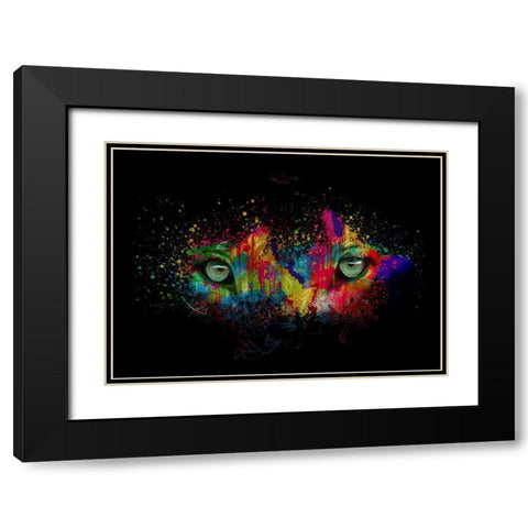 Lioneye Black Modern Wood Framed Art Print with Double Matting by Henk van Gog