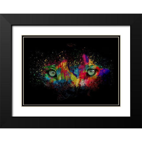Lioneye Black Modern Wood Framed Art Print with Double Matting by Henk van Gog