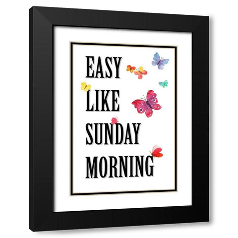 Easy like Sunday Morning 2 Black Modern Wood Framed Art Print with Double Matting by Holzner, Renate