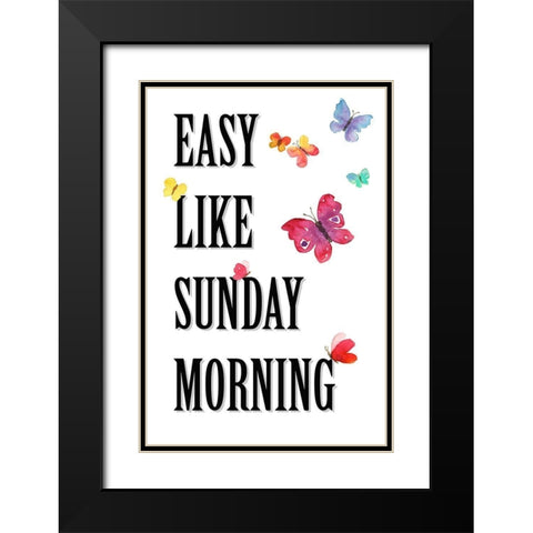 Easy like Sunday Morning 2 Black Modern Wood Framed Art Print with Double Matting by Holzner, Renate