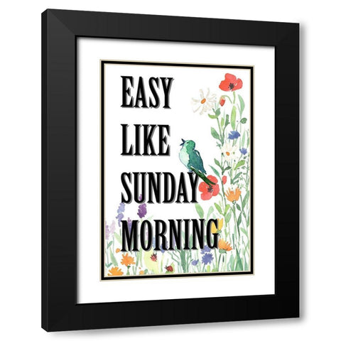 Easy like Sunday Morning 1 Black Modern Wood Framed Art Print with Double Matting by Holzner, Renate