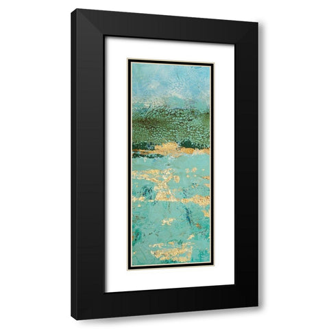 Golden Horizon 3 Black Modern Wood Framed Art Print with Double Matting by Holzner, Renate