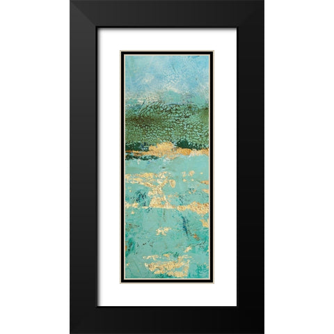 Golden Horizon 3 Black Modern Wood Framed Art Print with Double Matting by Holzner, Renate