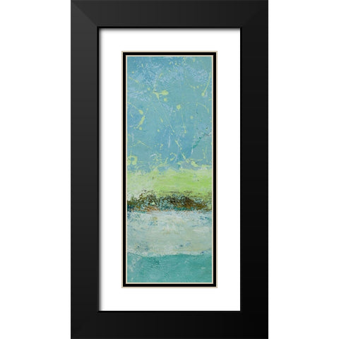 Green Horizon 2 Black Modern Wood Framed Art Print with Double Matting by Holzner, Renate