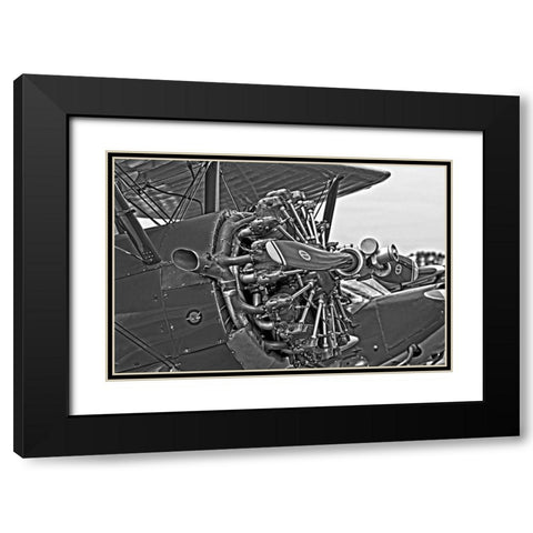 ENGINE IN BLACK AND WHITE II Black Modern Wood Framed Art Print with Double Matting by Fossey, George