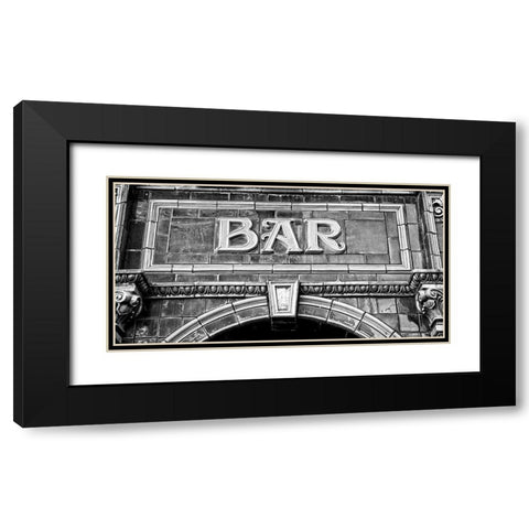 BAR IN BLACK AND WHITE Black Modern Wood Framed Art Print with Double Matting by Fossey, George