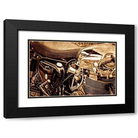 OLD BIKE Black Modern Wood Framed Art Print with Double Matting by Fossey, George