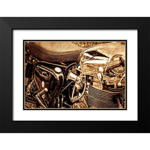 OLD BIKE Black Modern Wood Framed Art Print with Double Matting by Fossey, George