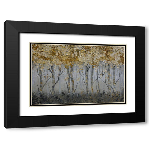 ROW OF TREES Black Modern Wood Framed Art Print with Double Matting by Lake, Kaye