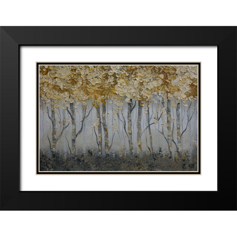 ROW OF TREES Black Modern Wood Framed Art Print with Double Matting by Lake, Kaye