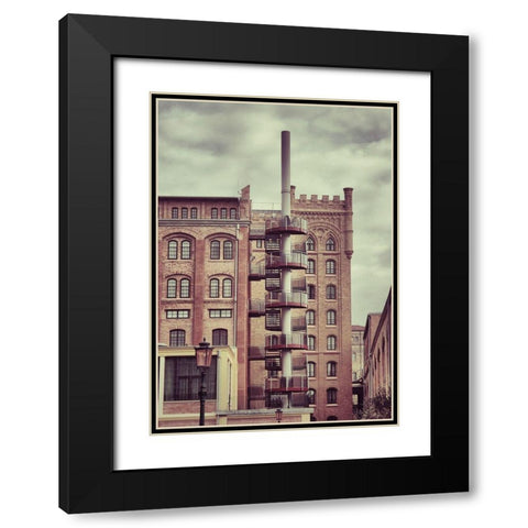 FORGOTTEN INDUSTRIES I Black Modern Wood Framed Art Print with Double Matting by Carlier, Dick