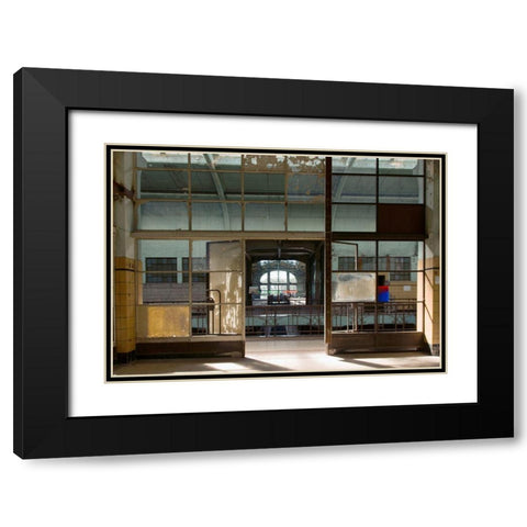 FORGOTTEN INDUSTRIES II Black Modern Wood Framed Art Print with Double Matting by Carlier, Dick