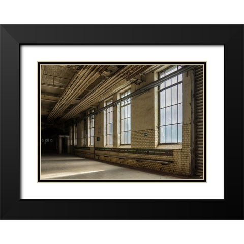FORGOTTEN INDUSTIES V Black Modern Wood Framed Art Print with Double Matting by Carlier, Dick