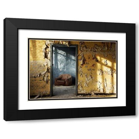 FORGOTTEN HOMES II Black Modern Wood Framed Art Print with Double Matting by Carlier, Dick