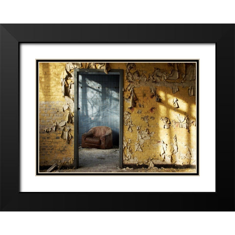 FORGOTTEN HOMES II Black Modern Wood Framed Art Print with Double Matting by Carlier, Dick