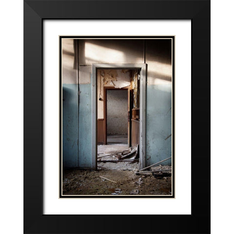 FORGOTTEN HOMES III Black Modern Wood Framed Art Print with Double Matting by Carlier, Dick